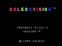 Venture title screen for Colecovision